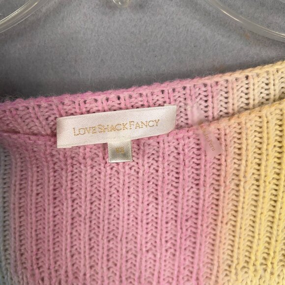 Love Shack Fancy Sweater Womens XS Pastel Rainbow Rosie Pullover Alpaca Wool - Picture 12 of 15